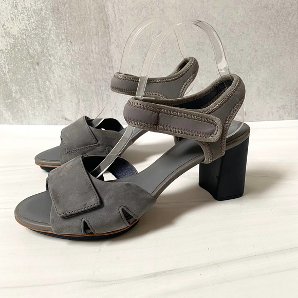 CAMPER Gray Suede Ankle Strap Myriam Sandal Size 10 - Picture 2 of 14